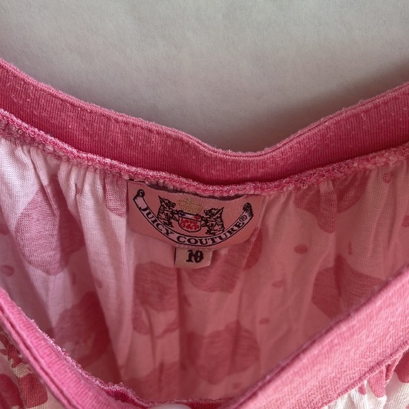 Juicy Couture Girls Ruffle Sleeve Night Gown Size 10 - Picture 3 of 4